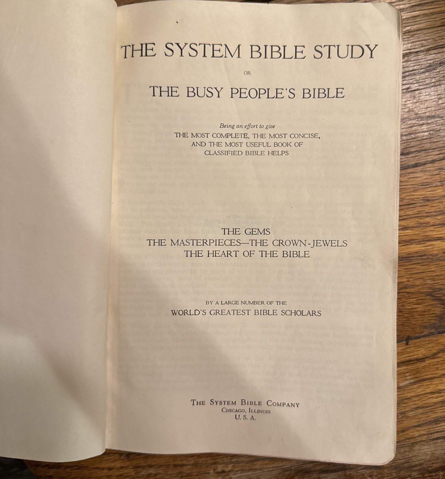 The System Bible Study Book First Edition 1922 Busy People’s Bible Antique READ