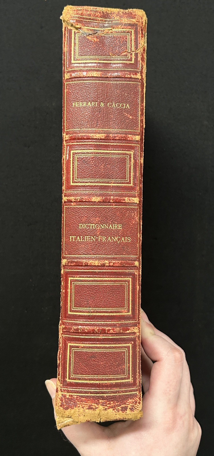 Grand Dictionnaire ITALIEN-FRANÇAIS C. Ferrari et J. Caccia 1921 HC Dictionary