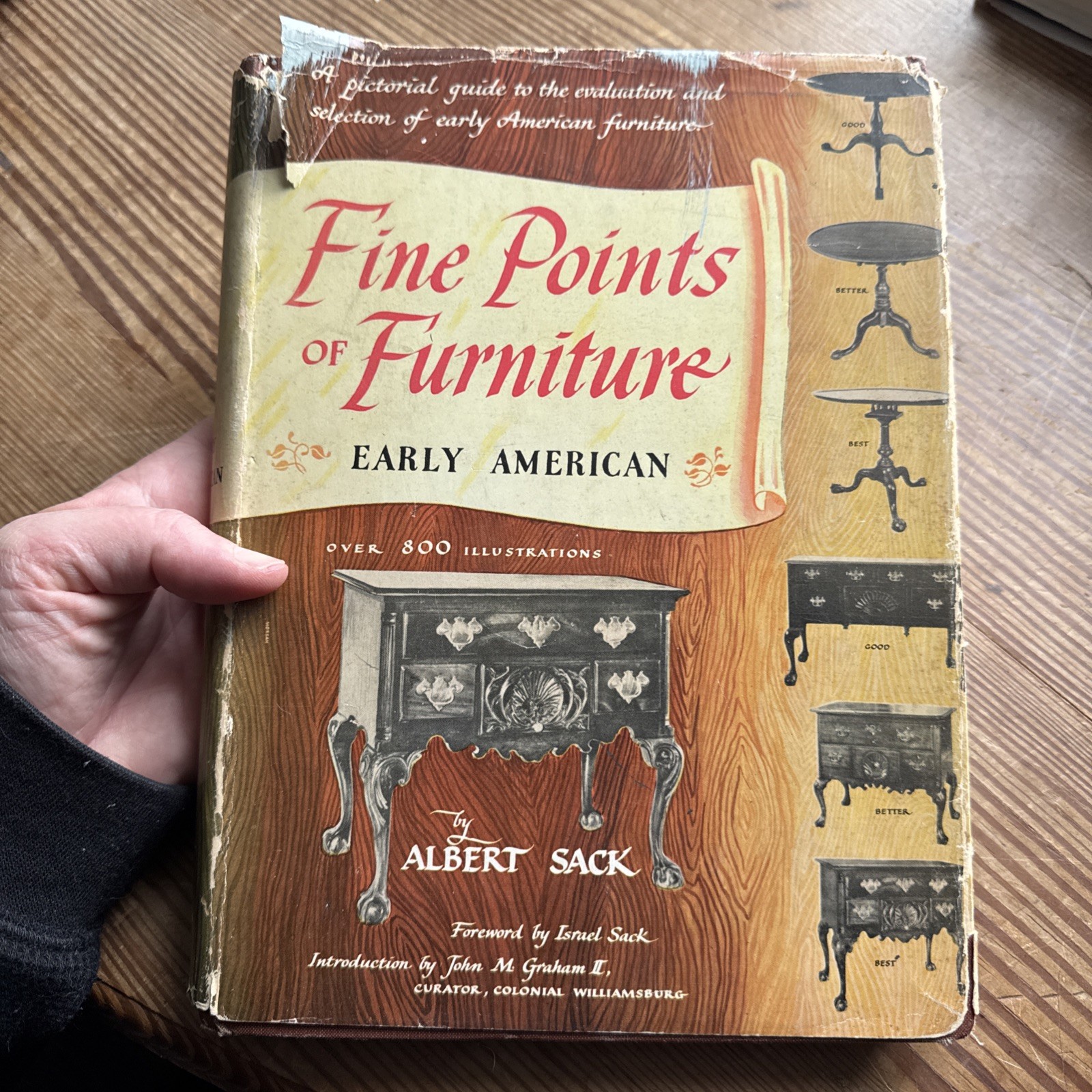 Fine Points of Furniture Early American Book Albert Sack-1950-Reference Book