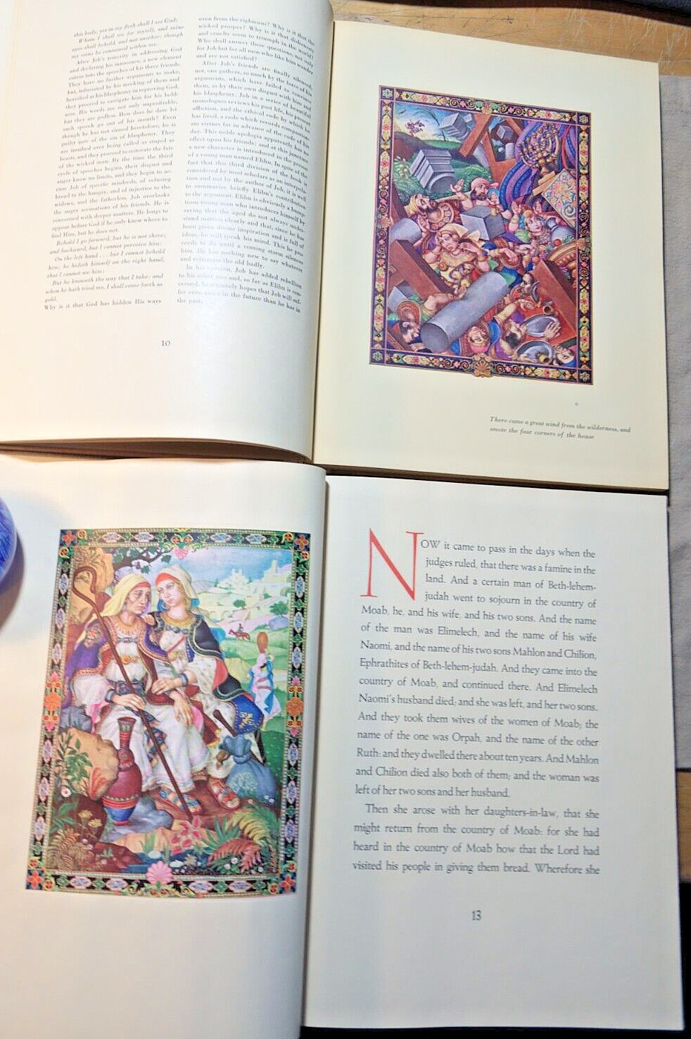 BOOK OF JOB & BOOK OF RUTH both w/slip case – ARTHUR SZYK illustrated 1946-1947