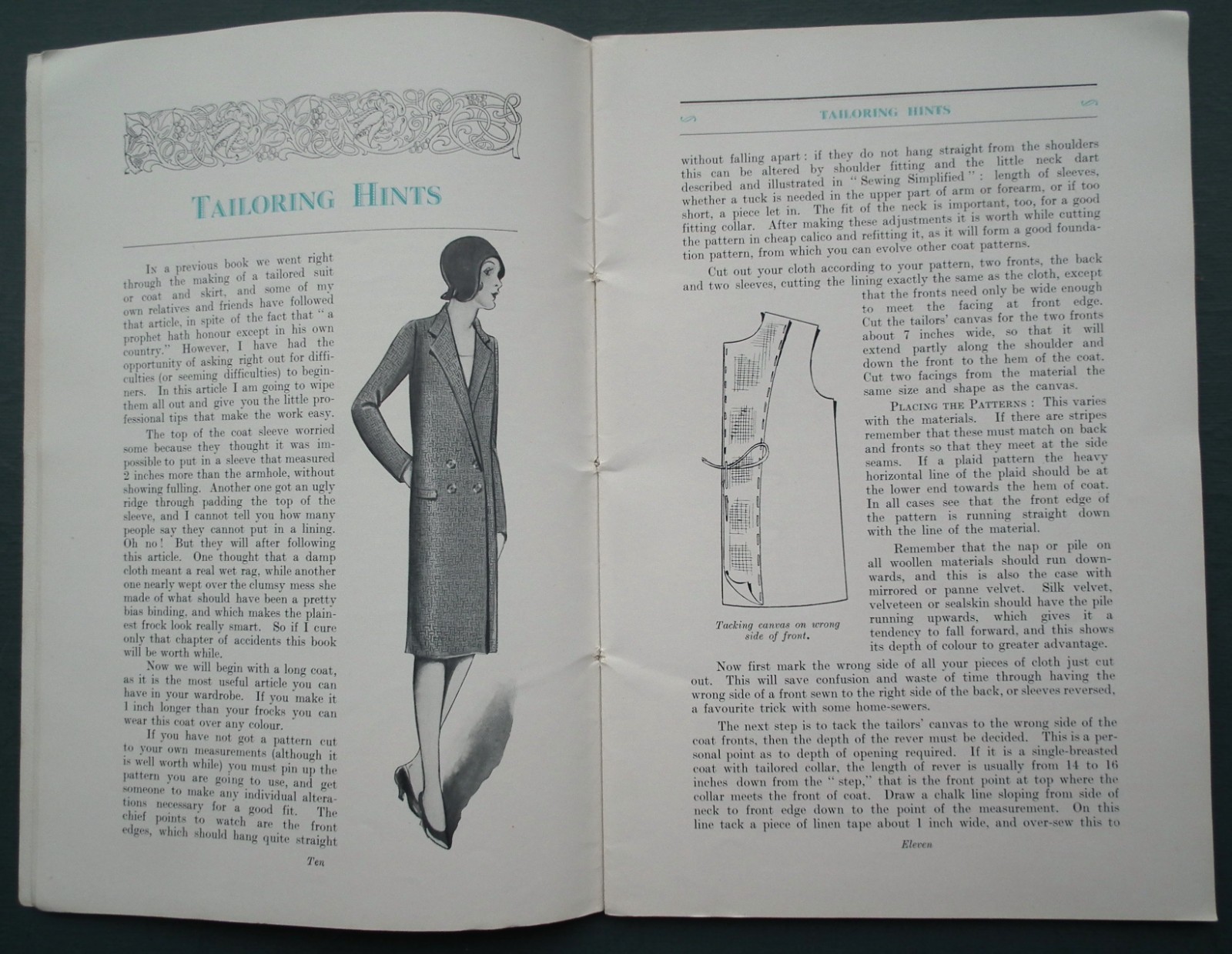 Hints for Home Sewing vintage 1920s 1930s Singer needlework book quilting