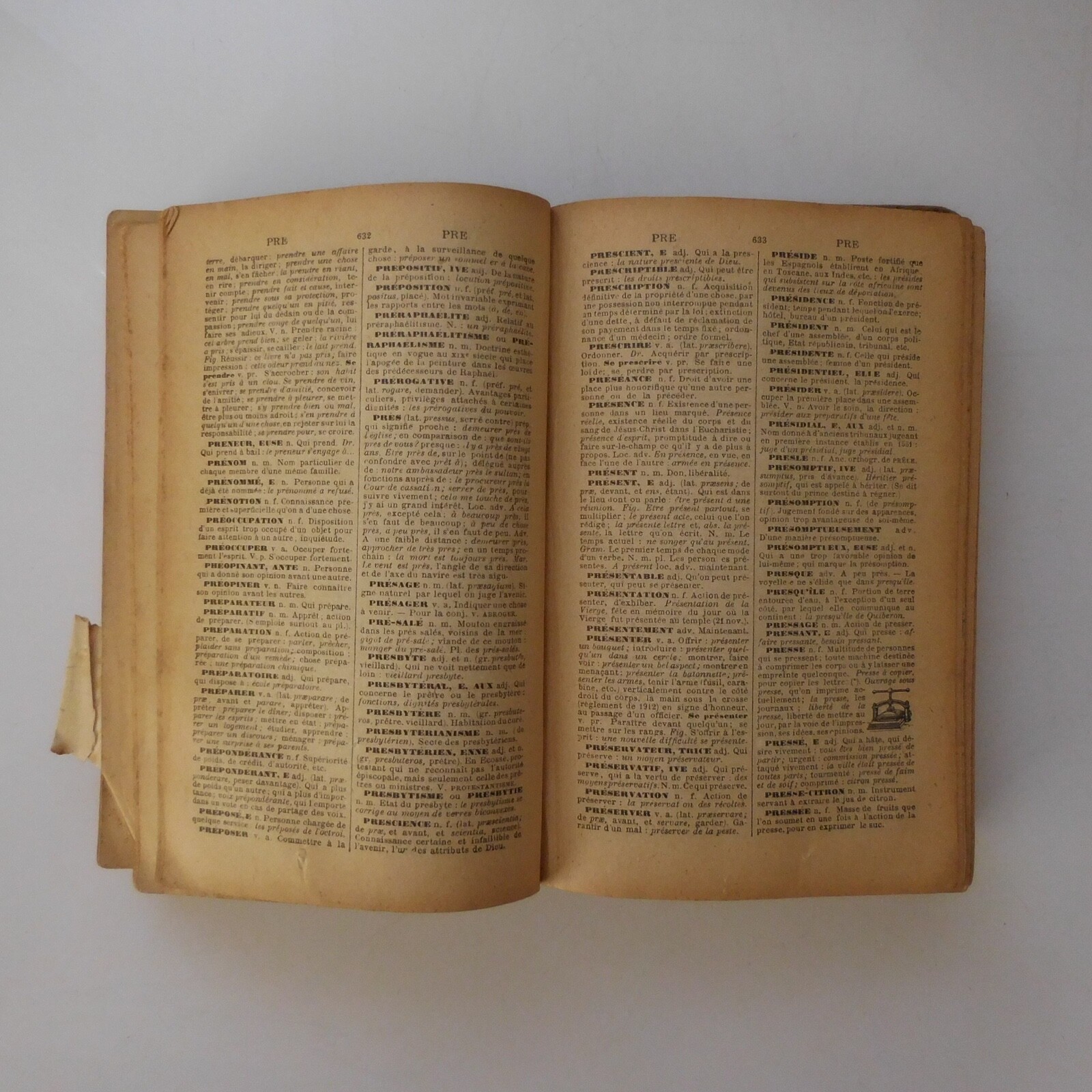 Larousse Elementary Illustrated 1923 Claude Paul Augé Dictionary France N8166