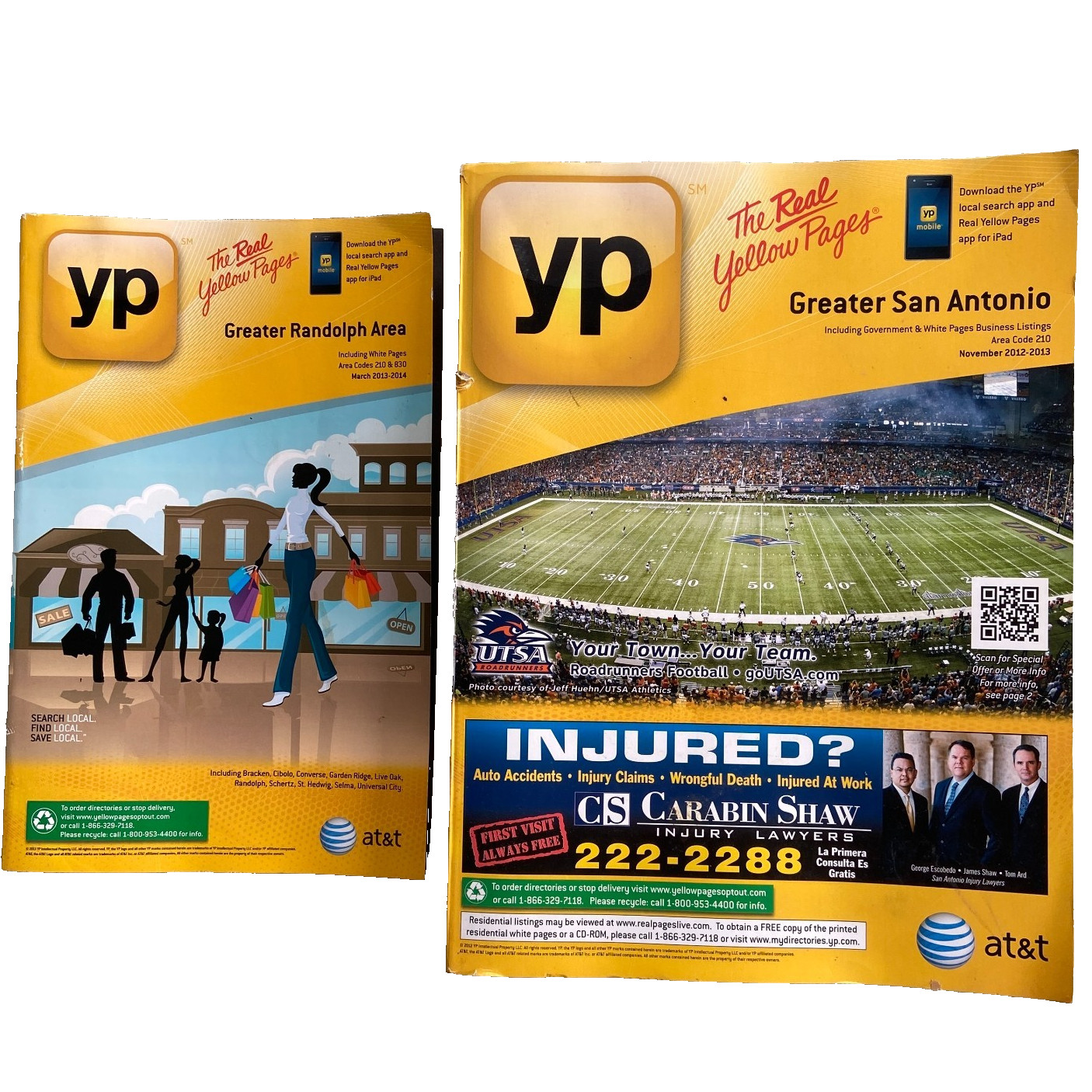 Greater San Antonio Randolph Area Phone Book Yellow Pages 2012-2013 2014 Local B