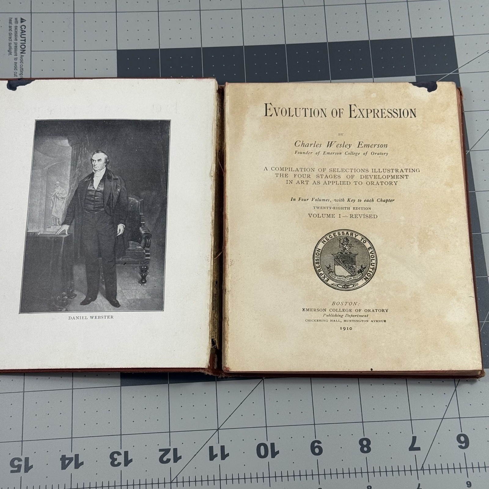Emerson Evolution of Expression Vol I II Brown Fair Oratory Ephemera 1910 1913
