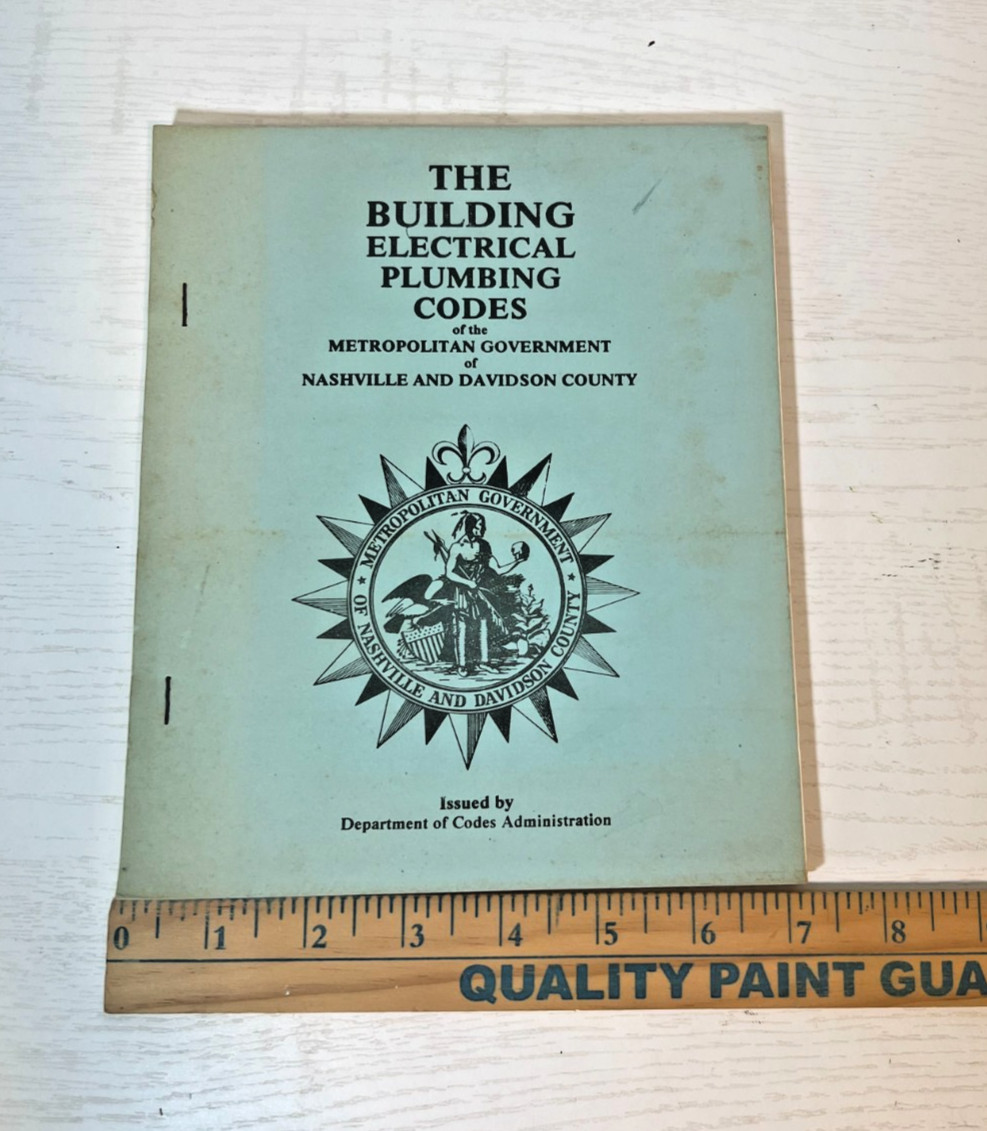 Vintage Code Book The Building Electrical Plumbing Codes Nashville, TN