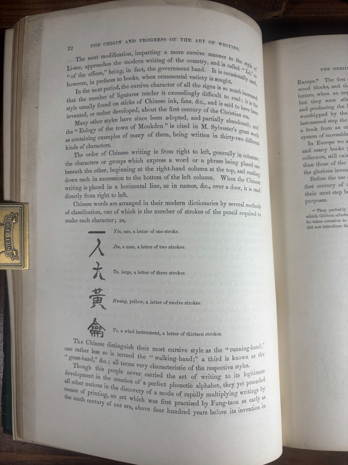 1855 2nd Ed, The Origin and Progress of the Art of Writing, Papier-Mâché Binding