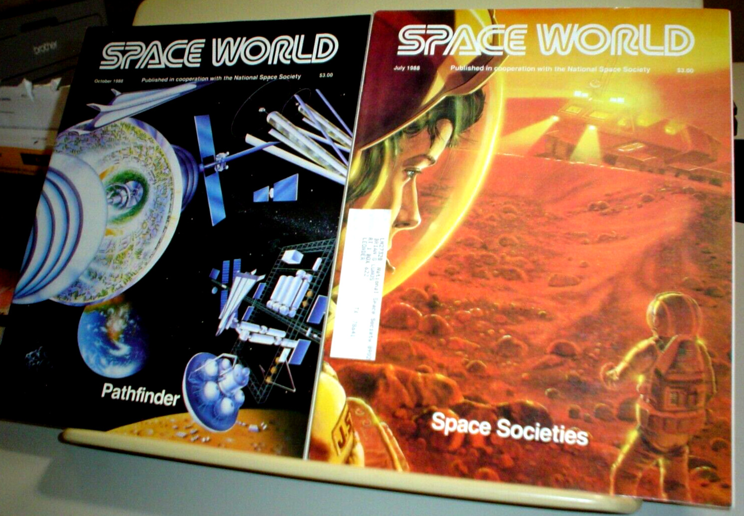 SPACE WORLD MAGAZINE 1988 July Oct 2 National Space Society PALMER PUB