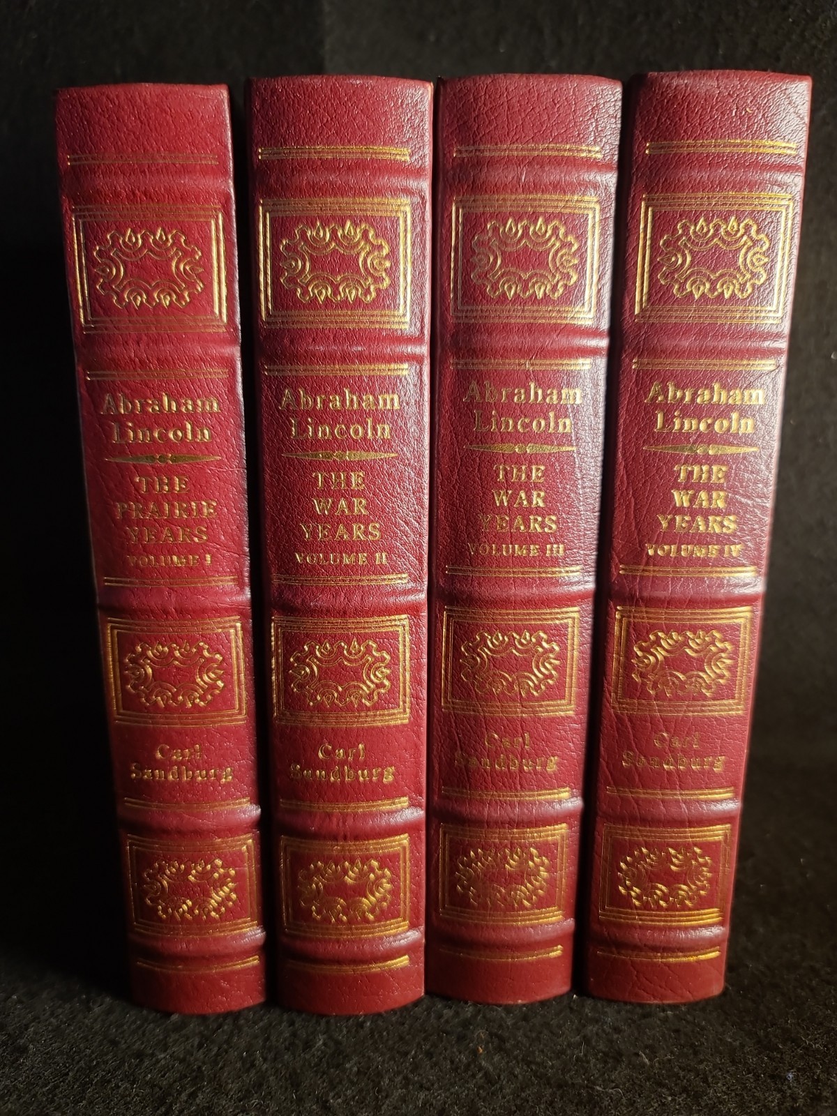 Abraham Lincoln Prairie & War Years 4 Vol Set Carl Sandburg Easton Press