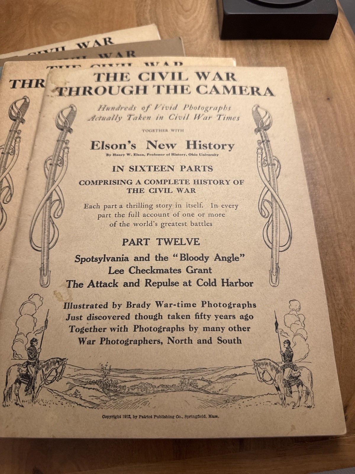 1912 Civil War Through the Camera Lot of 9 Parts Brady Photos Elson History