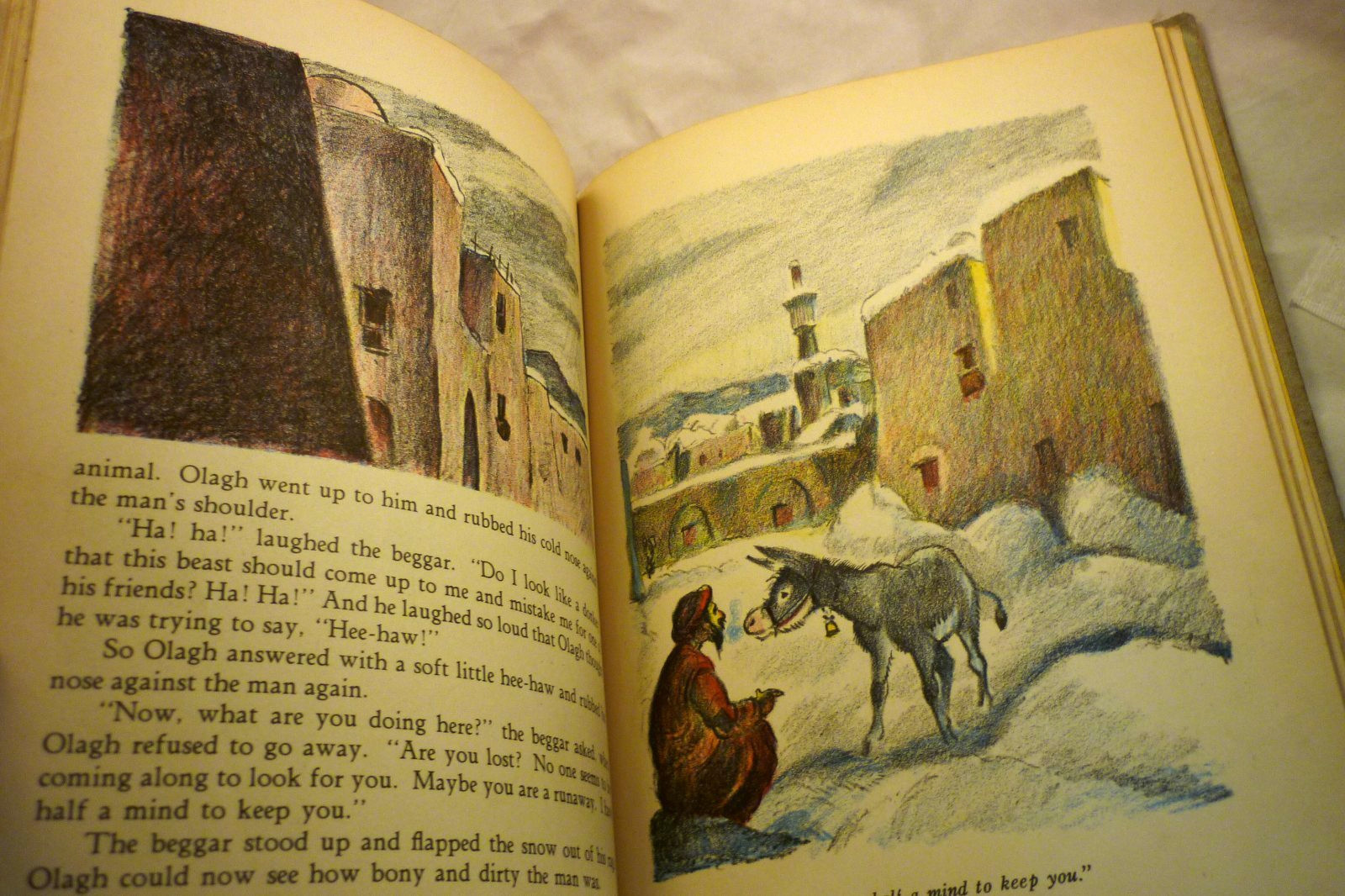 Donkey Beads, 1938 First Edition, Albert Whitman, Color Illustrations