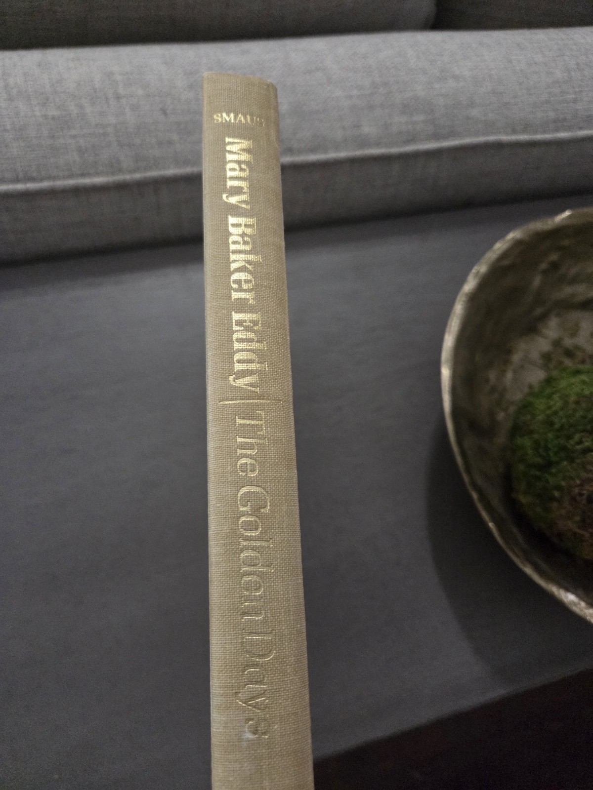 Hardcover Beige Coffee table Linen Book Mary Baker Golden Years Jewel Spangler