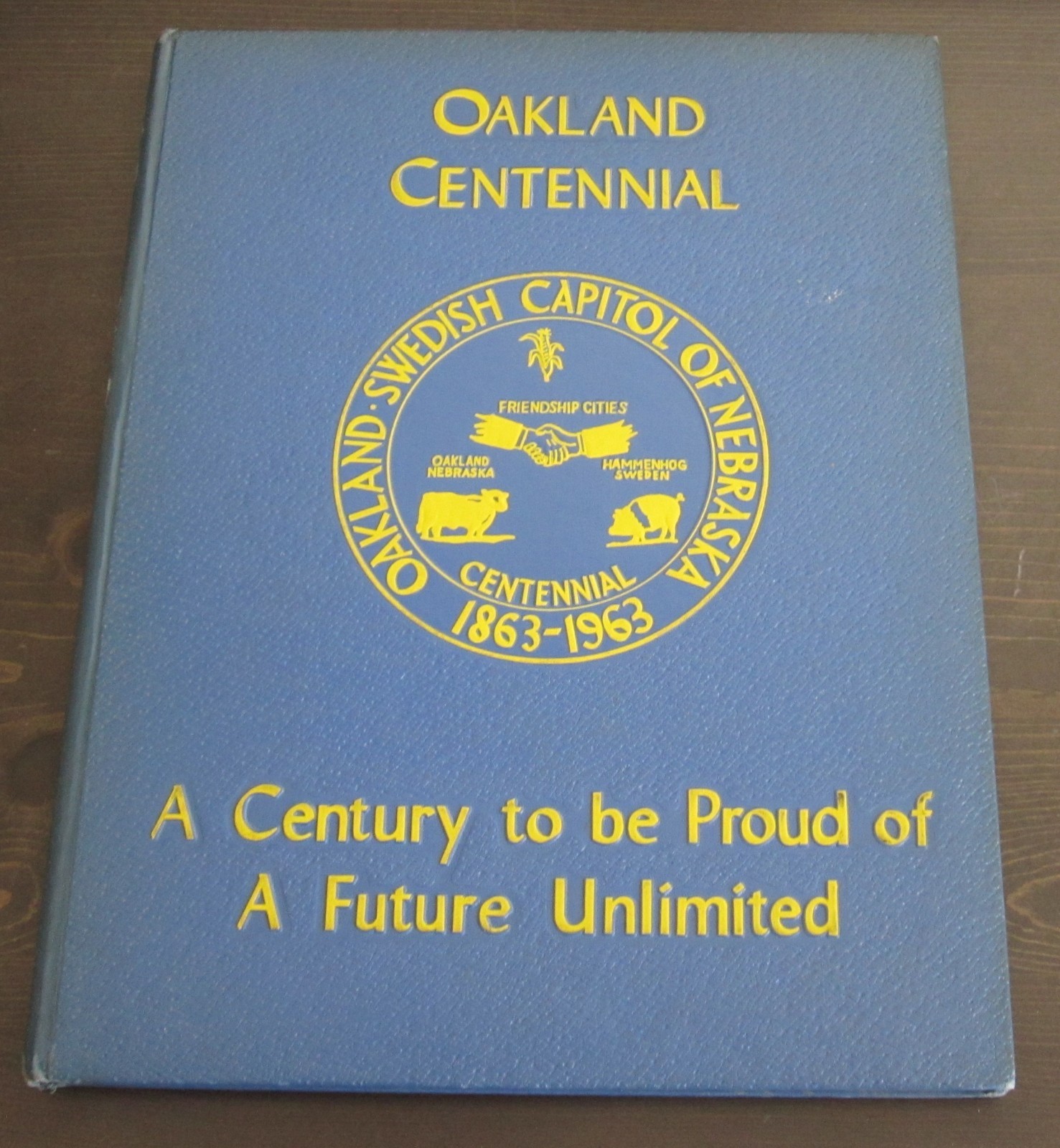 Oakland Centennial 1863-1963 1st hc ed 1963 scarce NEBRASKA history Swedish