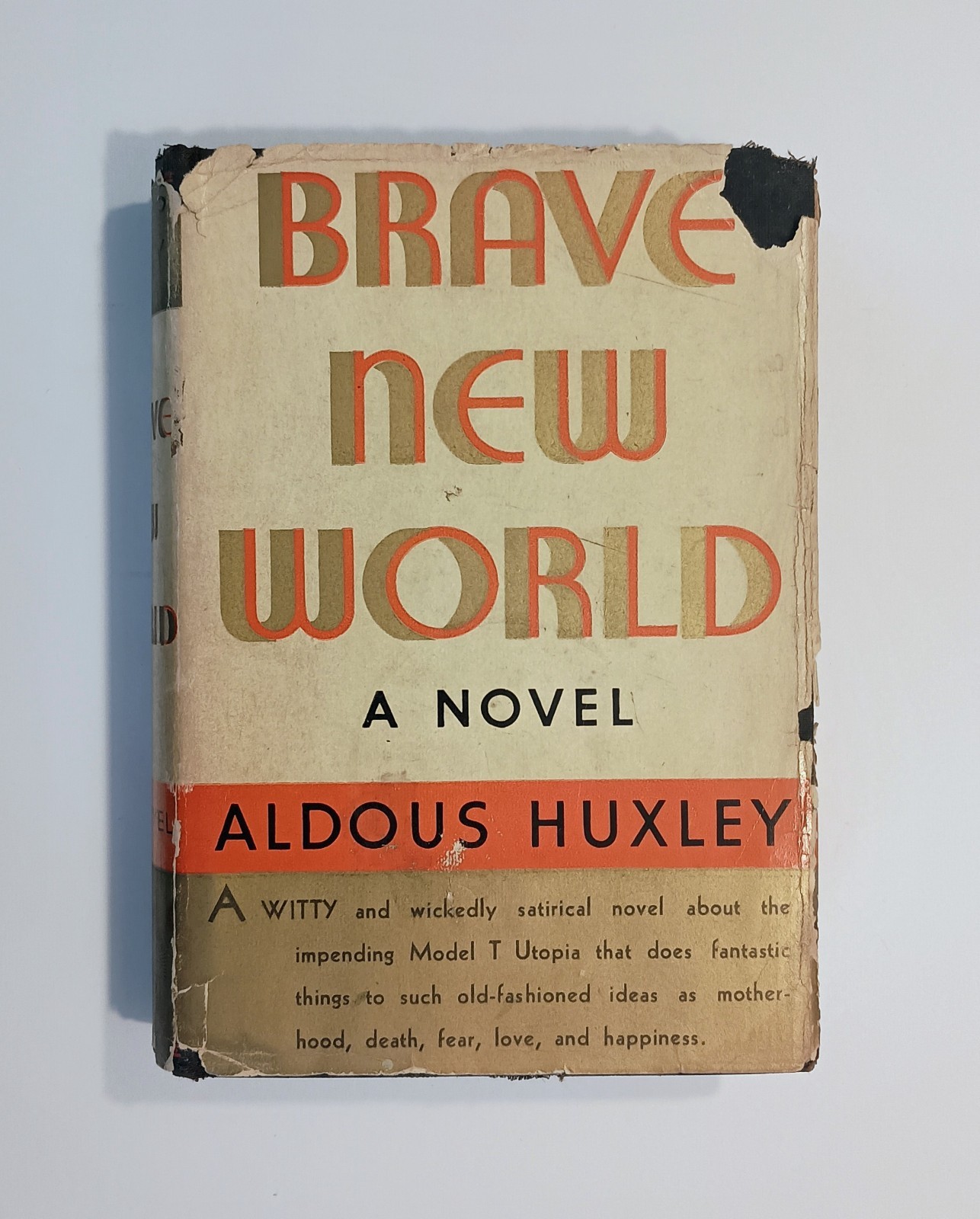 1932 BRAVE NEW WORLD by Aldous Huxley, Dust Jacket, Sun Dial Press Early Reprint