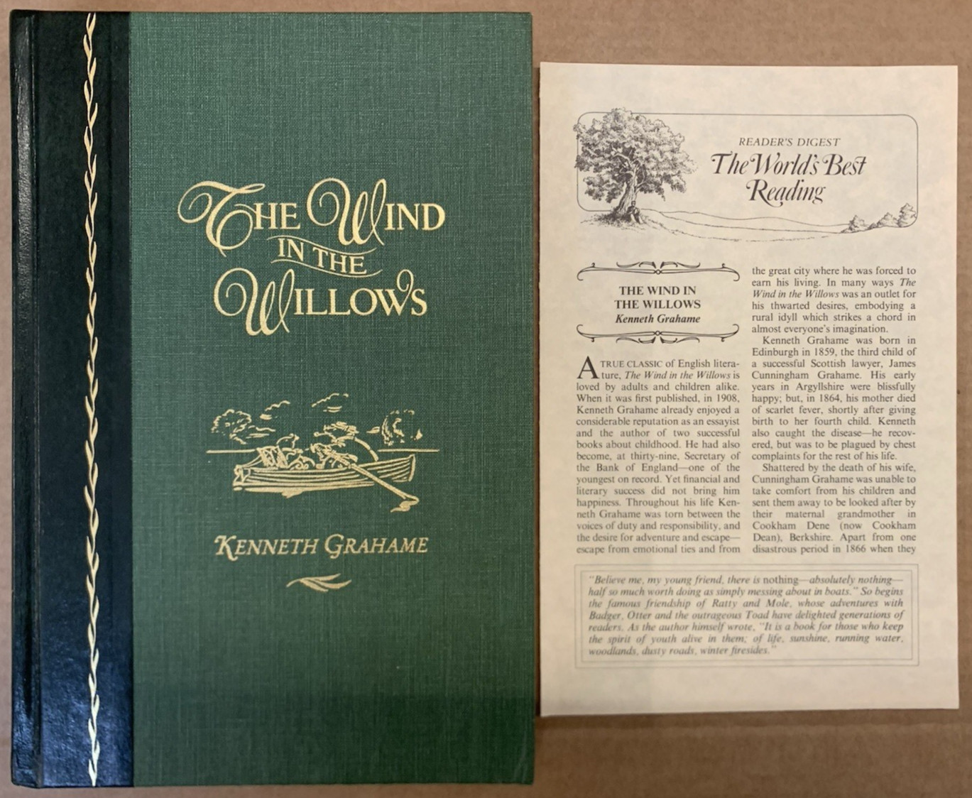 The Wind In The Willows – Reader’s Digest – Kenneth Grahame – Hardback – 1993