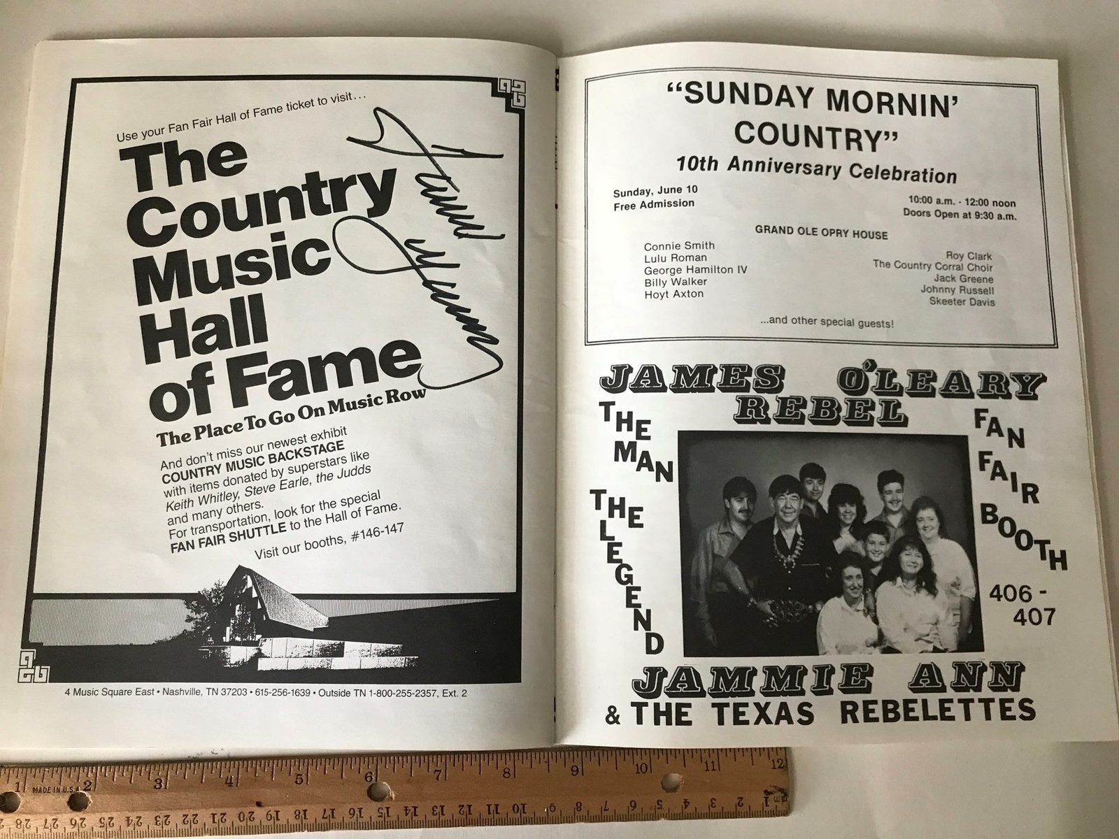 Vtg 1990 Country Music Stars Grand Ole Opry 30+ Signed Fair Program Nashville TN