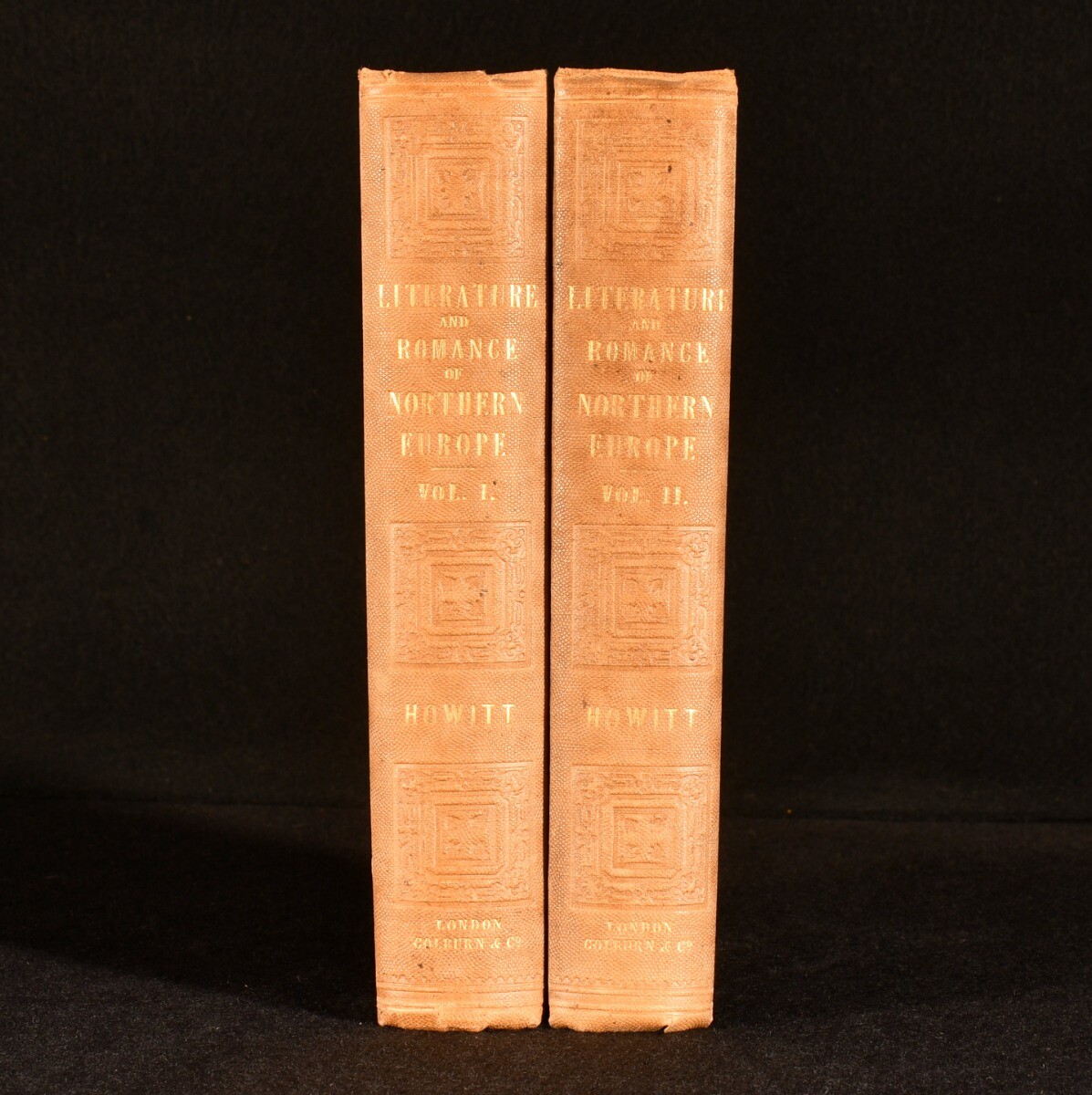 1852 2vol Literature and Romance of Northern Europe Howitt Scarce 1st Ed