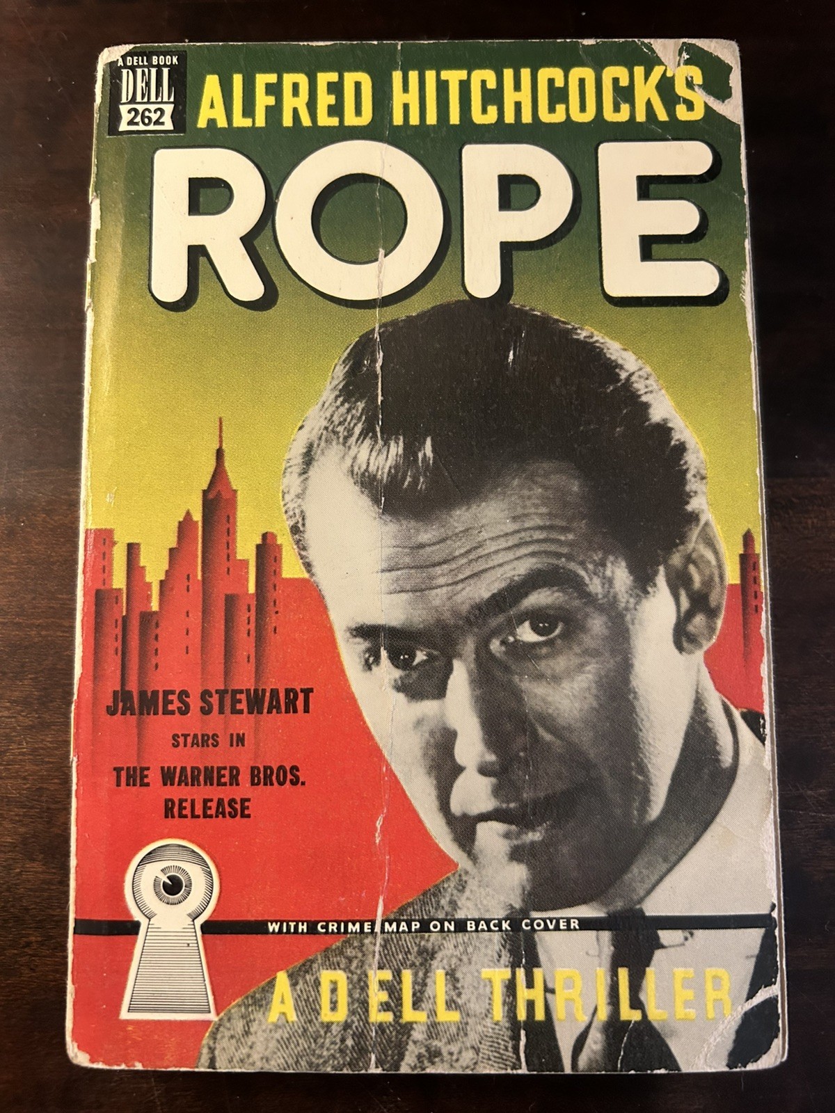 VINTAGE Rope Alfred Hitchcock First Edition James Stewart Dell 1948