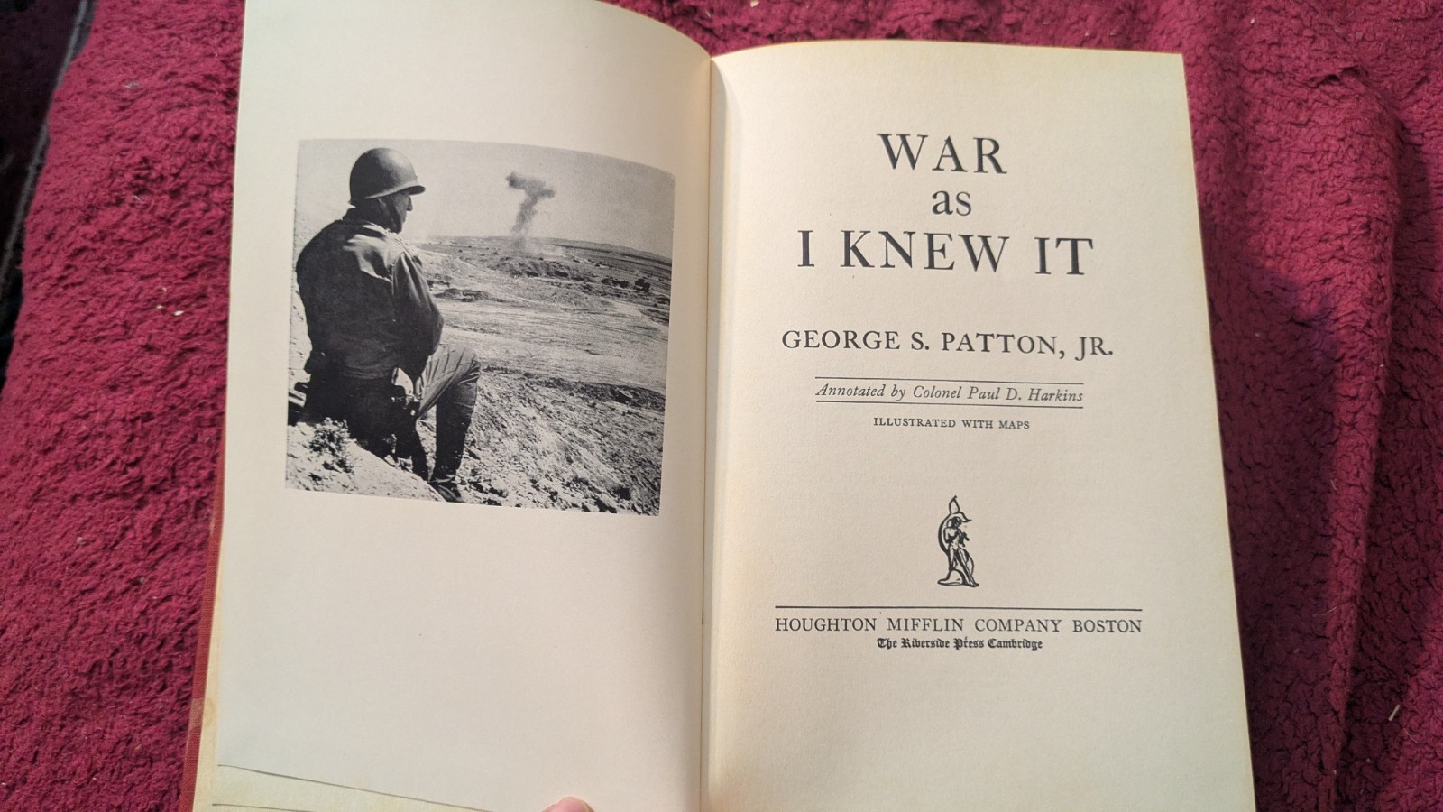 WAR AS I KNEW IT – George S. Patton, Jr. – 1947 – WWII memoirs hardcover
