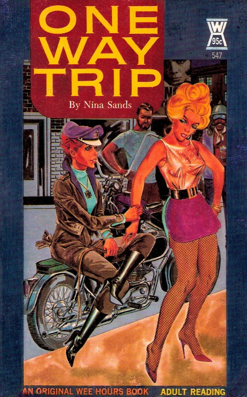 One Way Trip by Nina Sands, Fine Plus PBO, Bill Alexander cover, 1967 WH 547