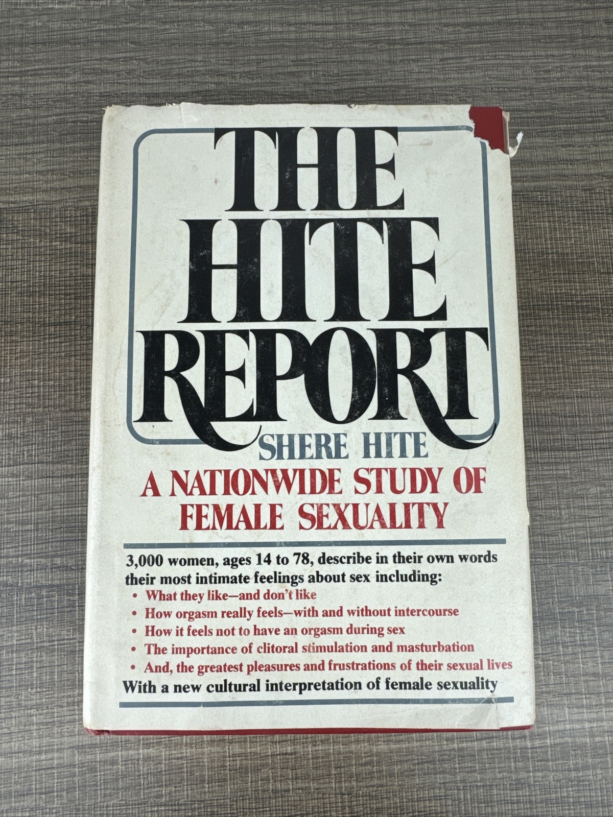 The Hite Report – Study of Female Sexuality by Shere Hite (1976, BCE HC, #2841)