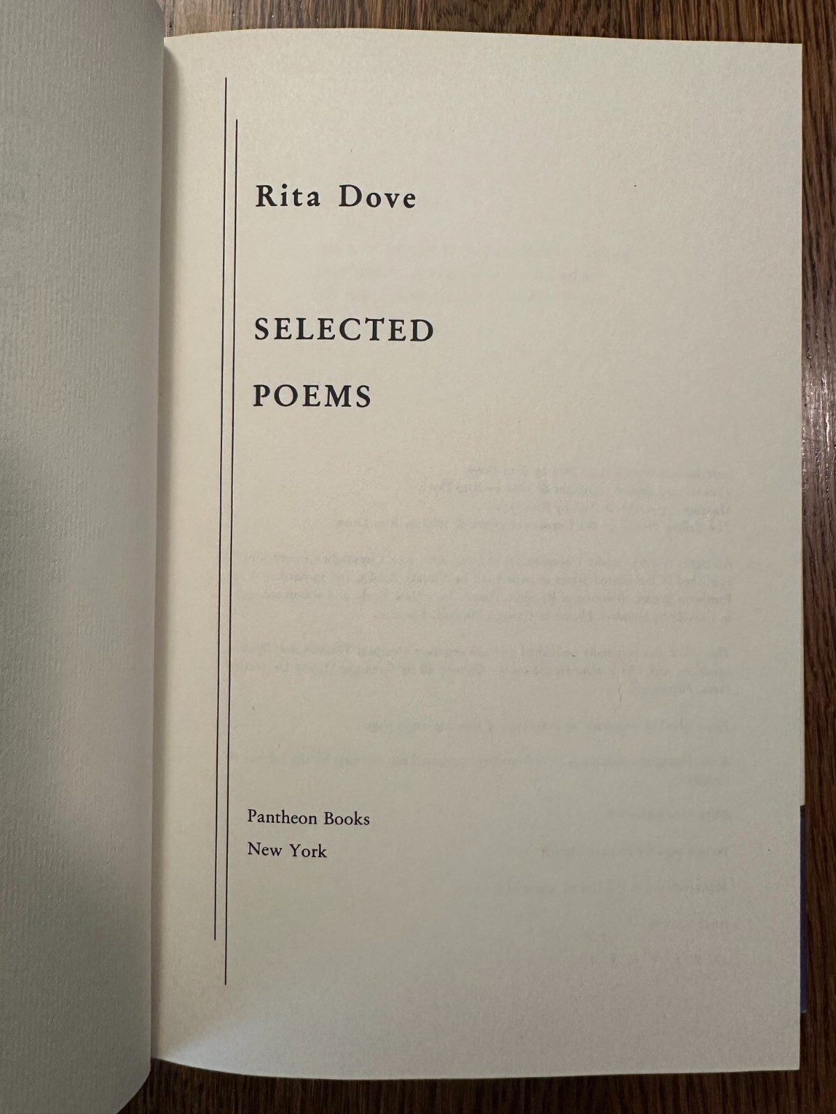 SIGNED & INSCRIBED Selected Poems by Rita Dove (1993, HC w/DJ) FIRST EDITION