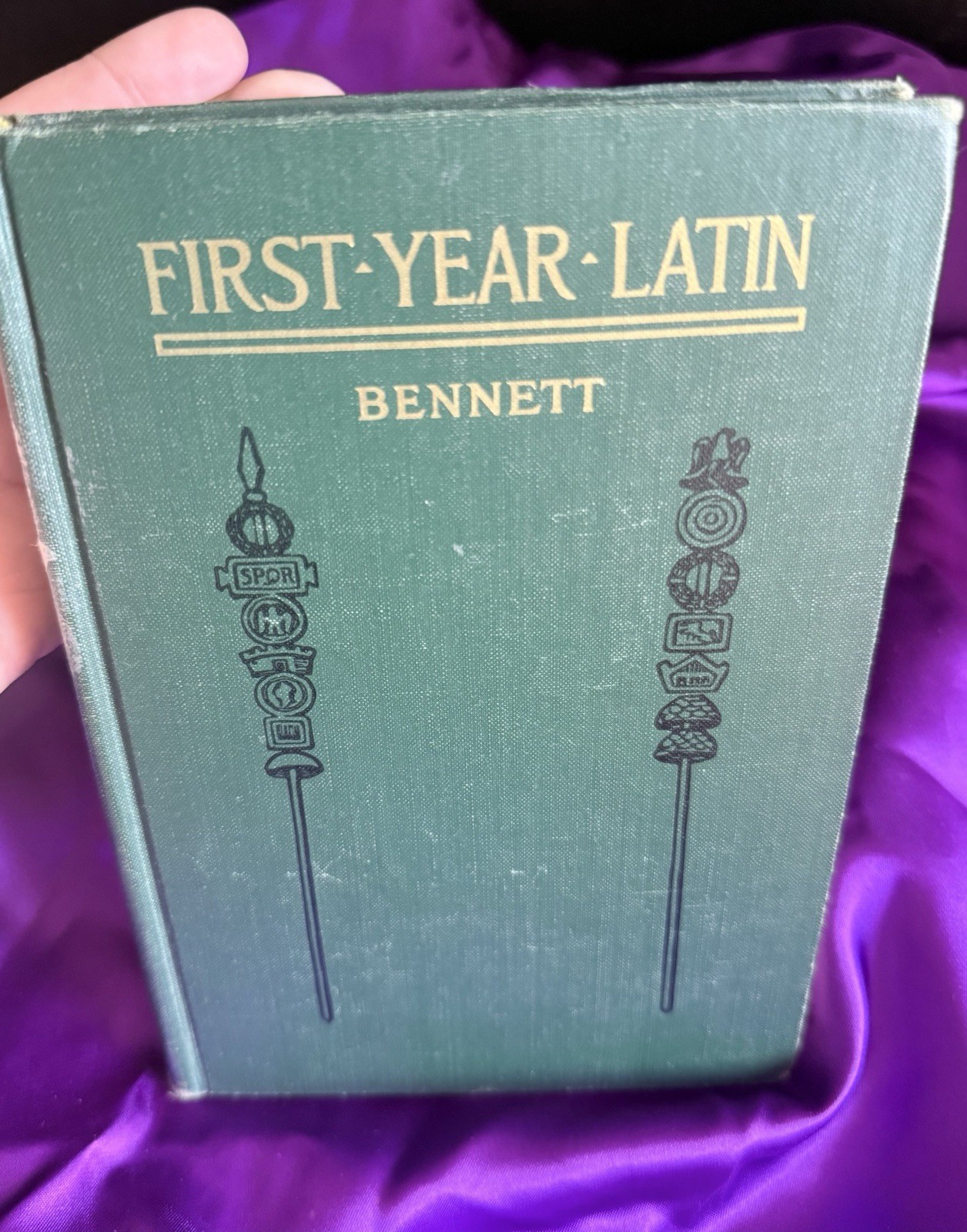 Vtg FIRST YEAR LATIN Scarce Book by Charles E. Bennett 1955 HC Illustrated