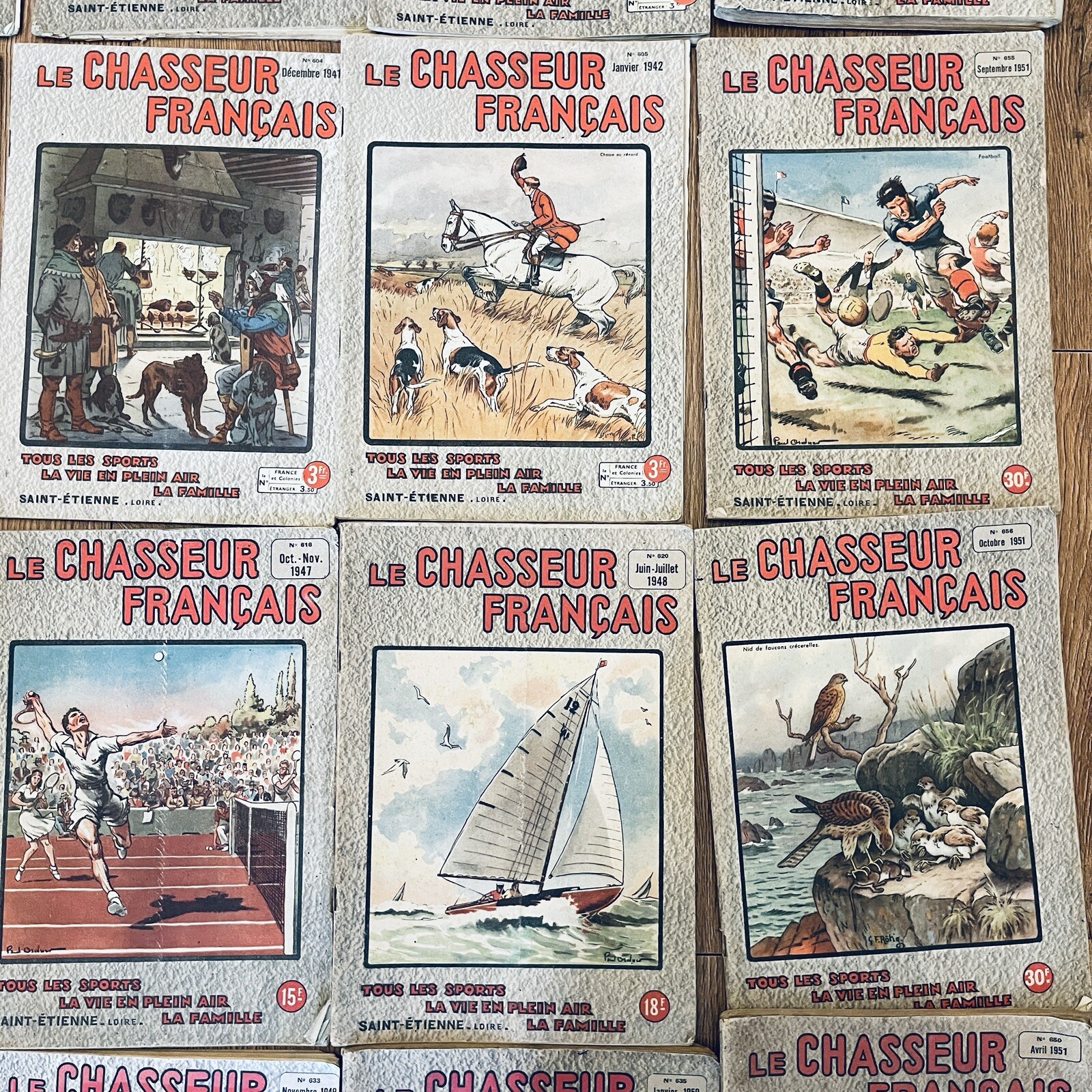 49 x Le Chasseur Français Magazines 1938-1951 WW2 French Hunting Sporting Bundle