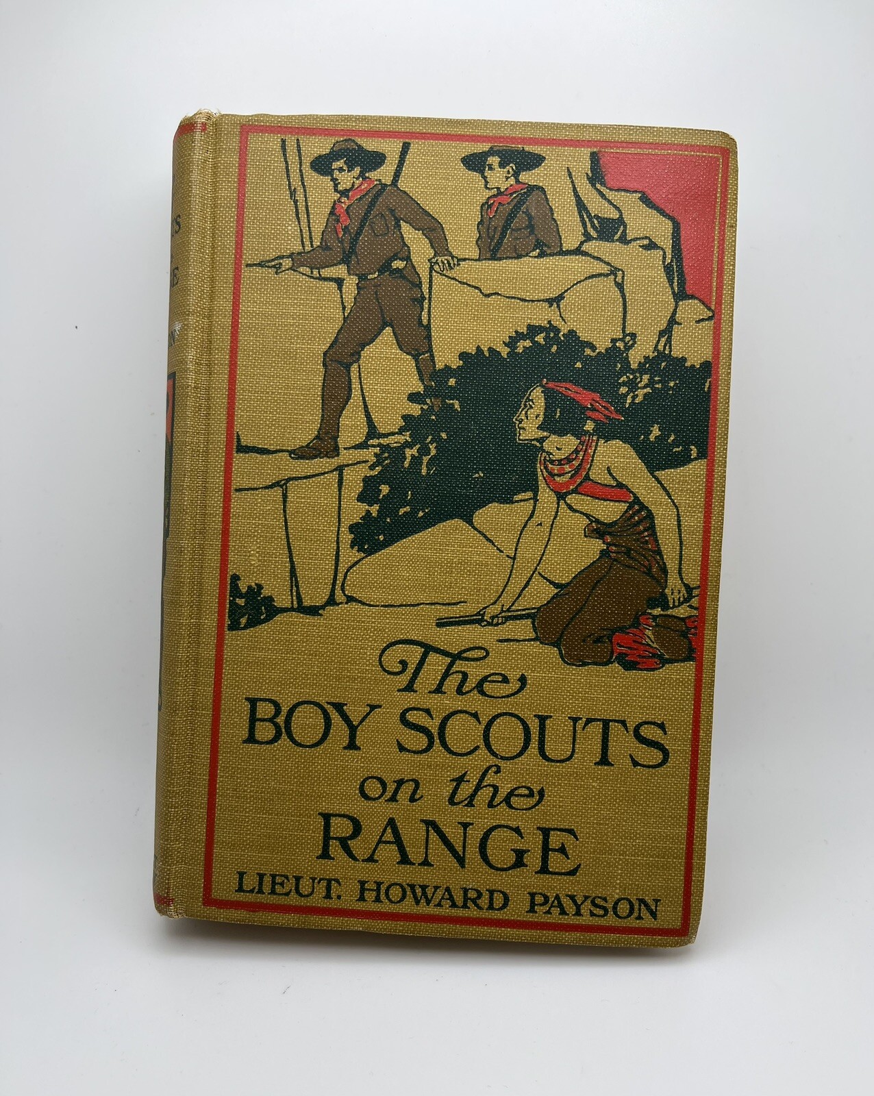 Antique “BOY SCOUTS ON THE RANGE” hardback book (1911), Lieut. Howard Payson