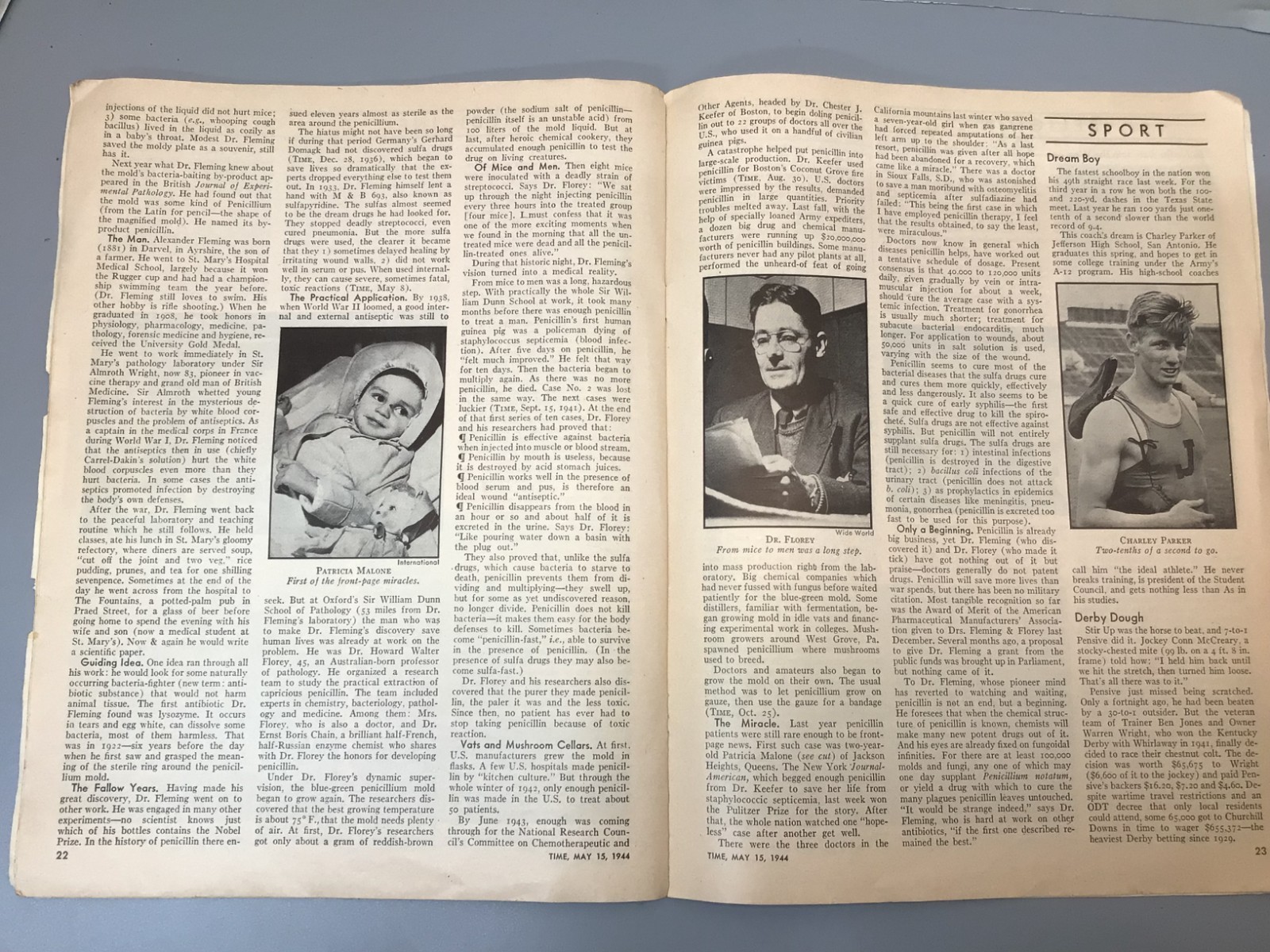 Time Magazine Wartime Classroom Edition May 15, 1944 Dr Alexander Fleming