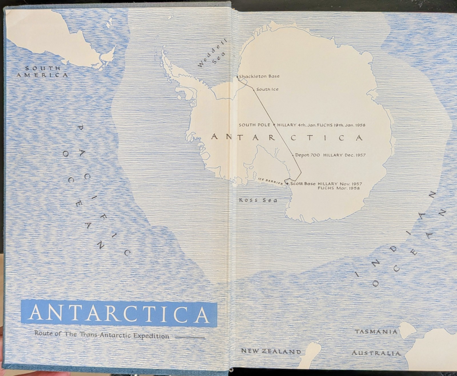 The Crossing Of Antarctica, Sir Vivian Fuchs 1958 1st American Edition HC VG