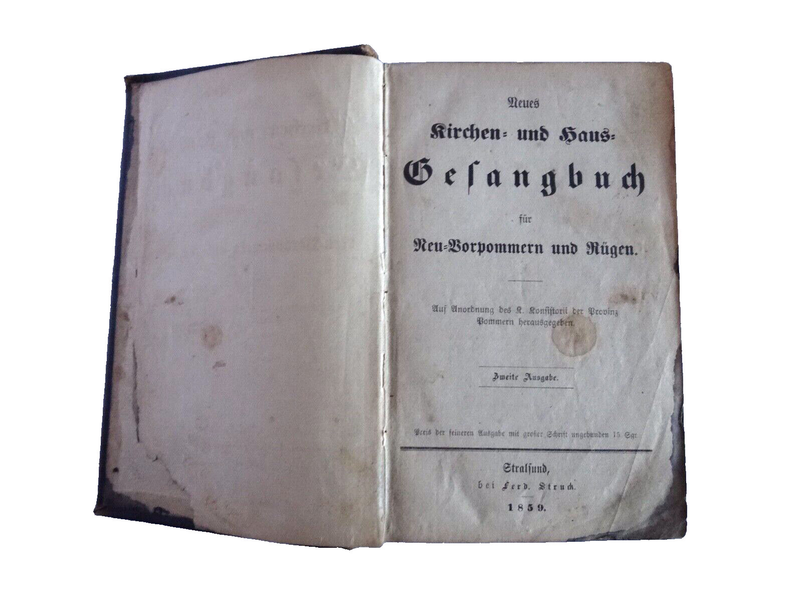 gERMAN GELANGBUCH HYMN BOOK FOR CHURCH & HOUSE ANTIQUE 1859 RELIGION neocurio