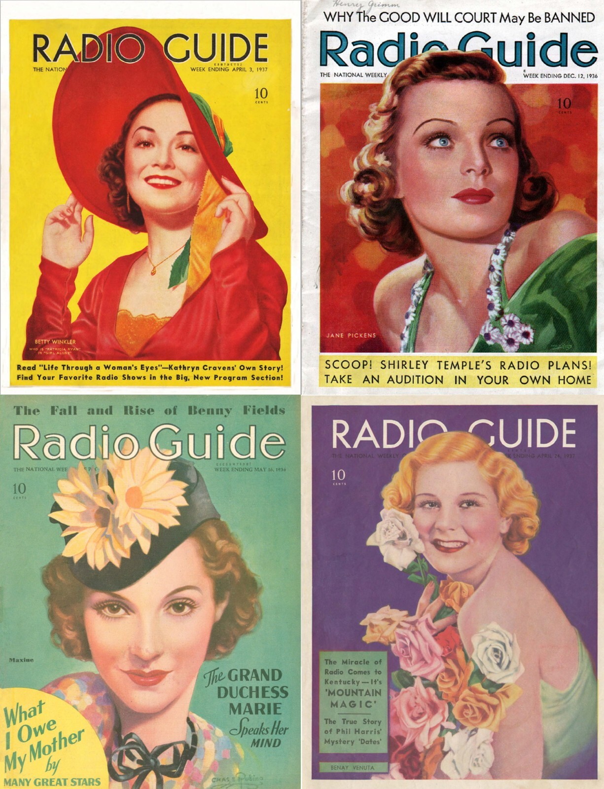 Radio Guide – Stars Shows Programs – 259 Old Magazines (1932-1938) on DVD