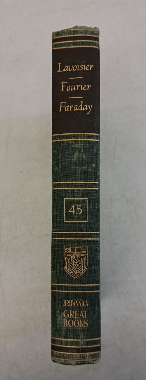 VINTAGE 1952 Printing Great Books Britannica Lavoisier, Fourier, Faraday #5.6.22