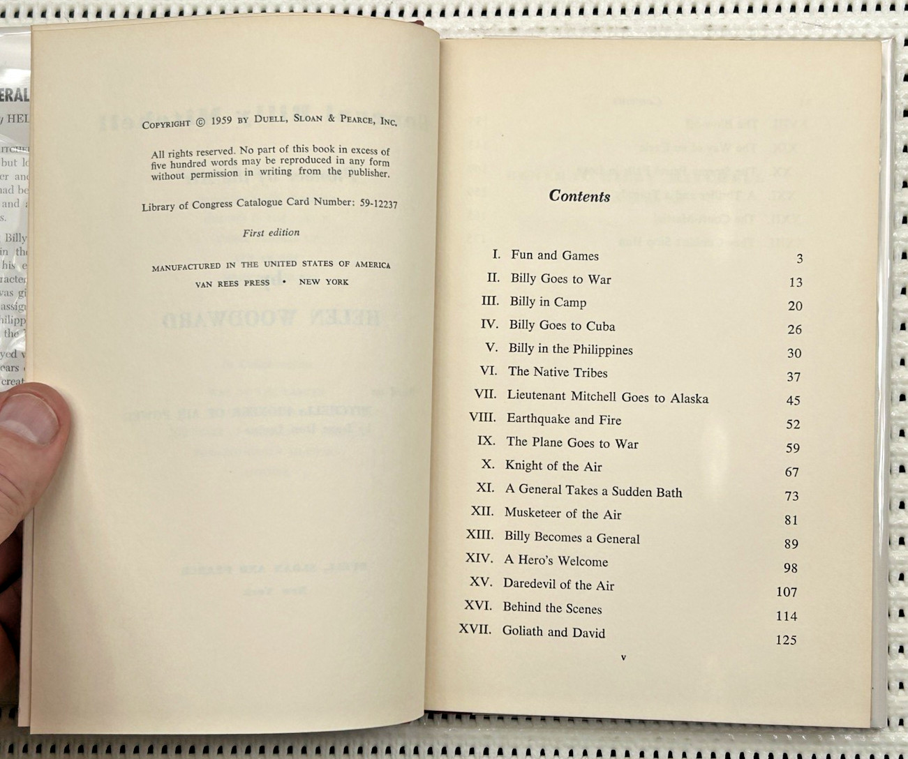 World War I Aviation General Billy Mitchell Biography Hardcover Dust Jacket 181p