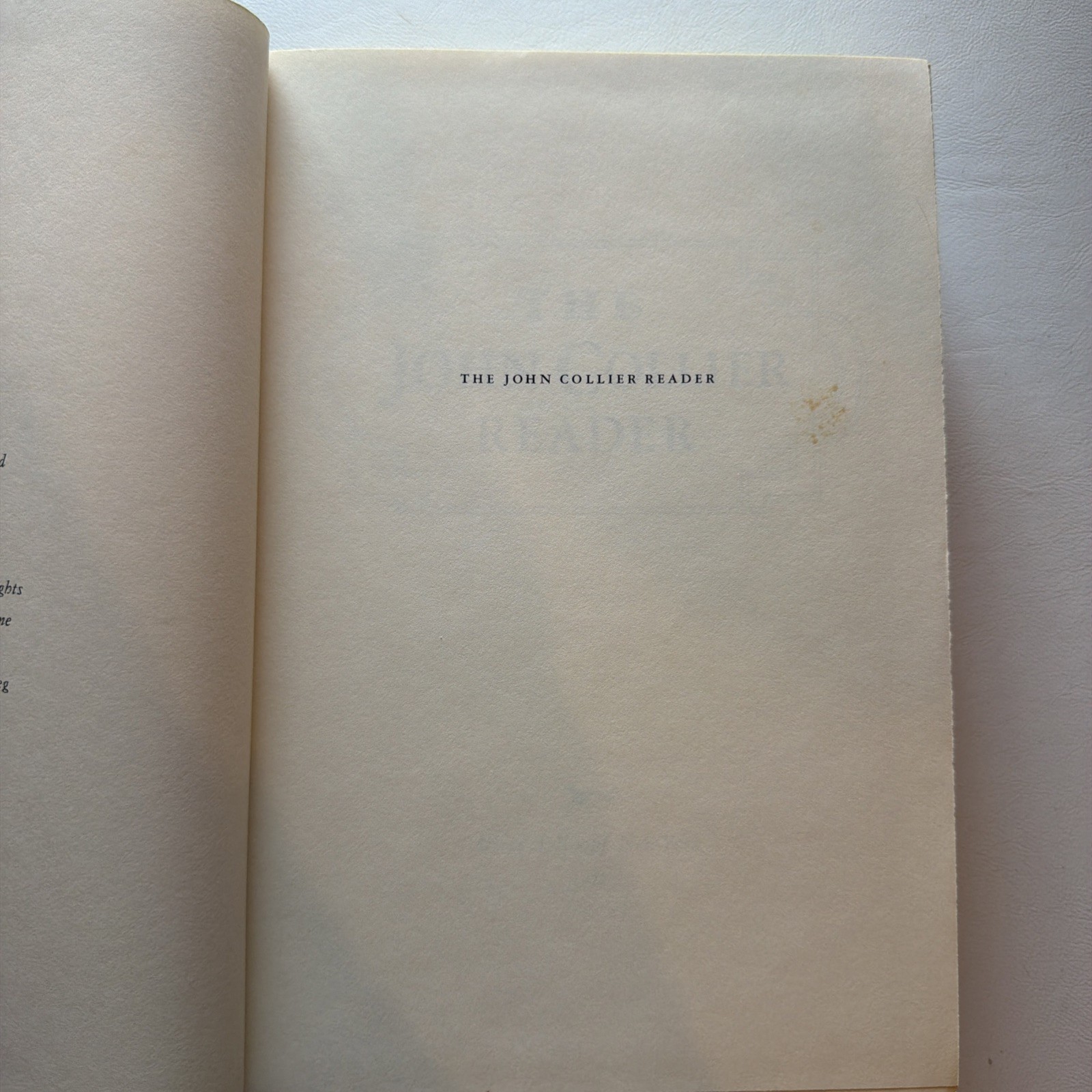 The John Collier Reader 1972 HC 1st Edition