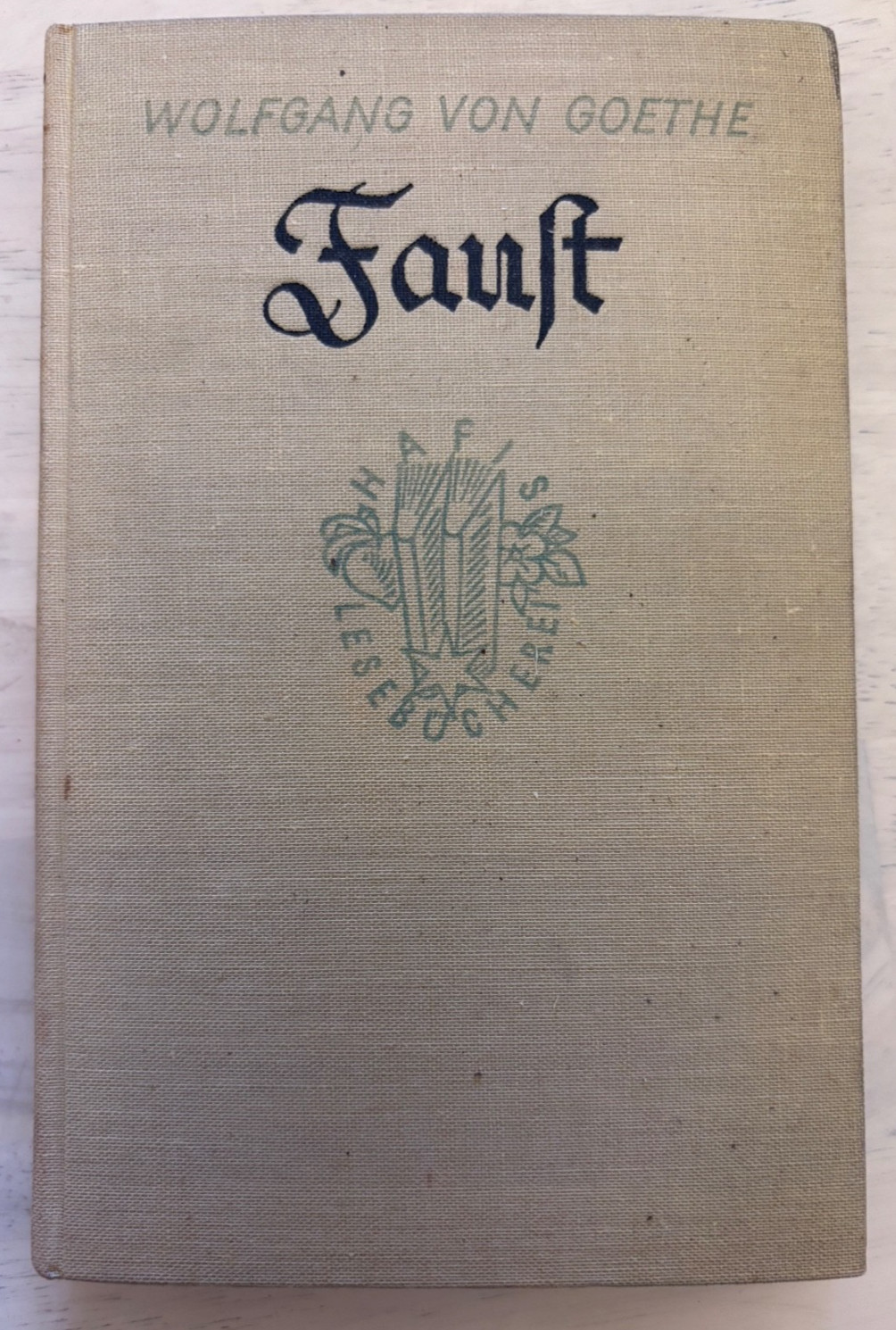Faust by Johann Wolfgang Von Goethe German Hardcover Classic Literature Antique