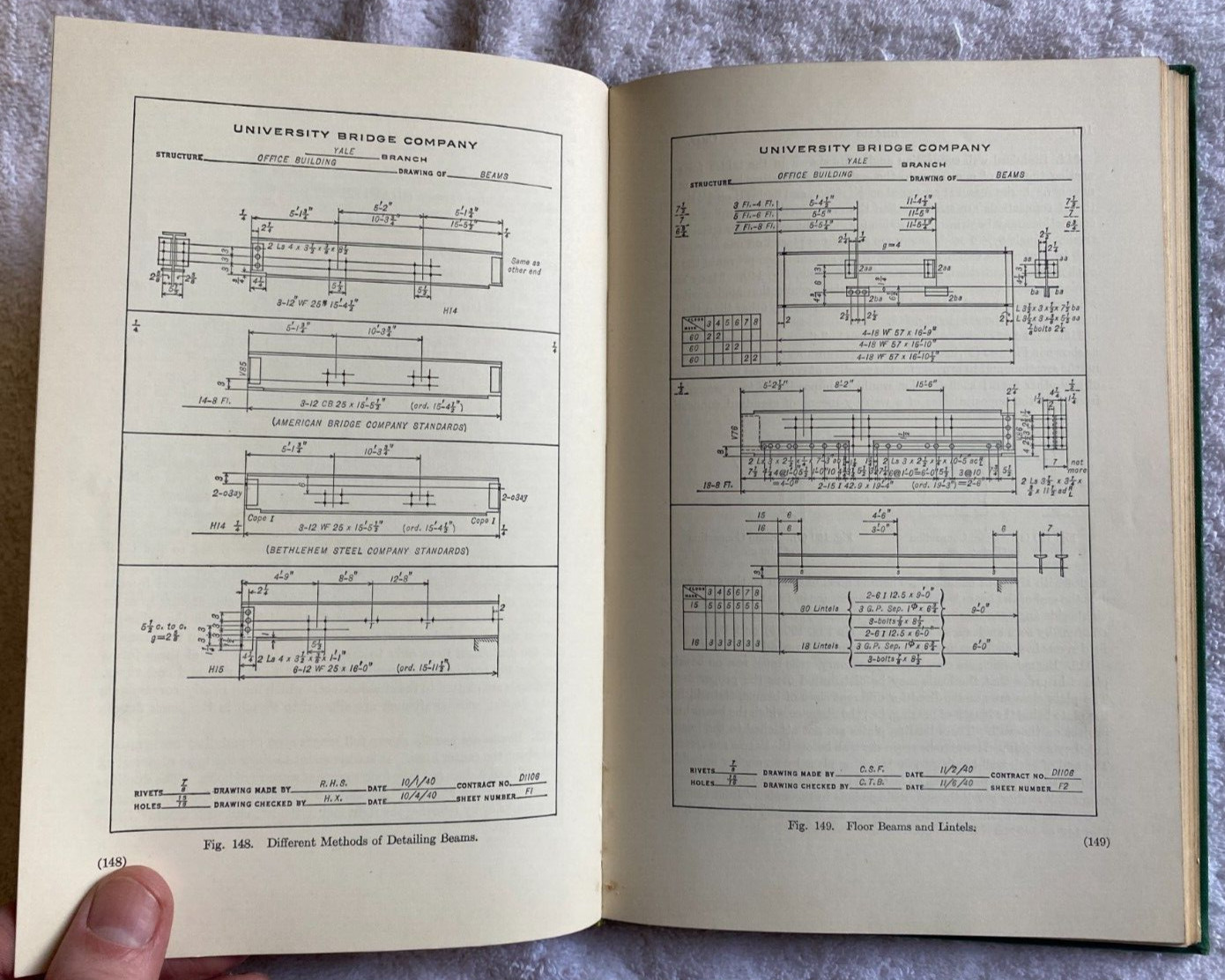 Structural Drafting book Carlton Bishop 1948 hardcover construction building