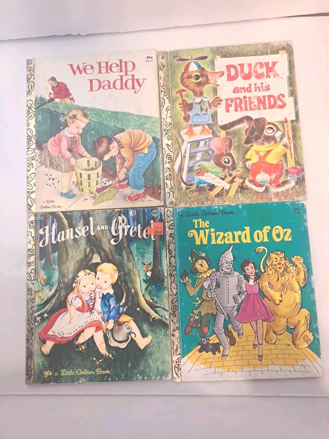 VINTAGE A Little Golden Book Hardcover Children’s Lot of 4