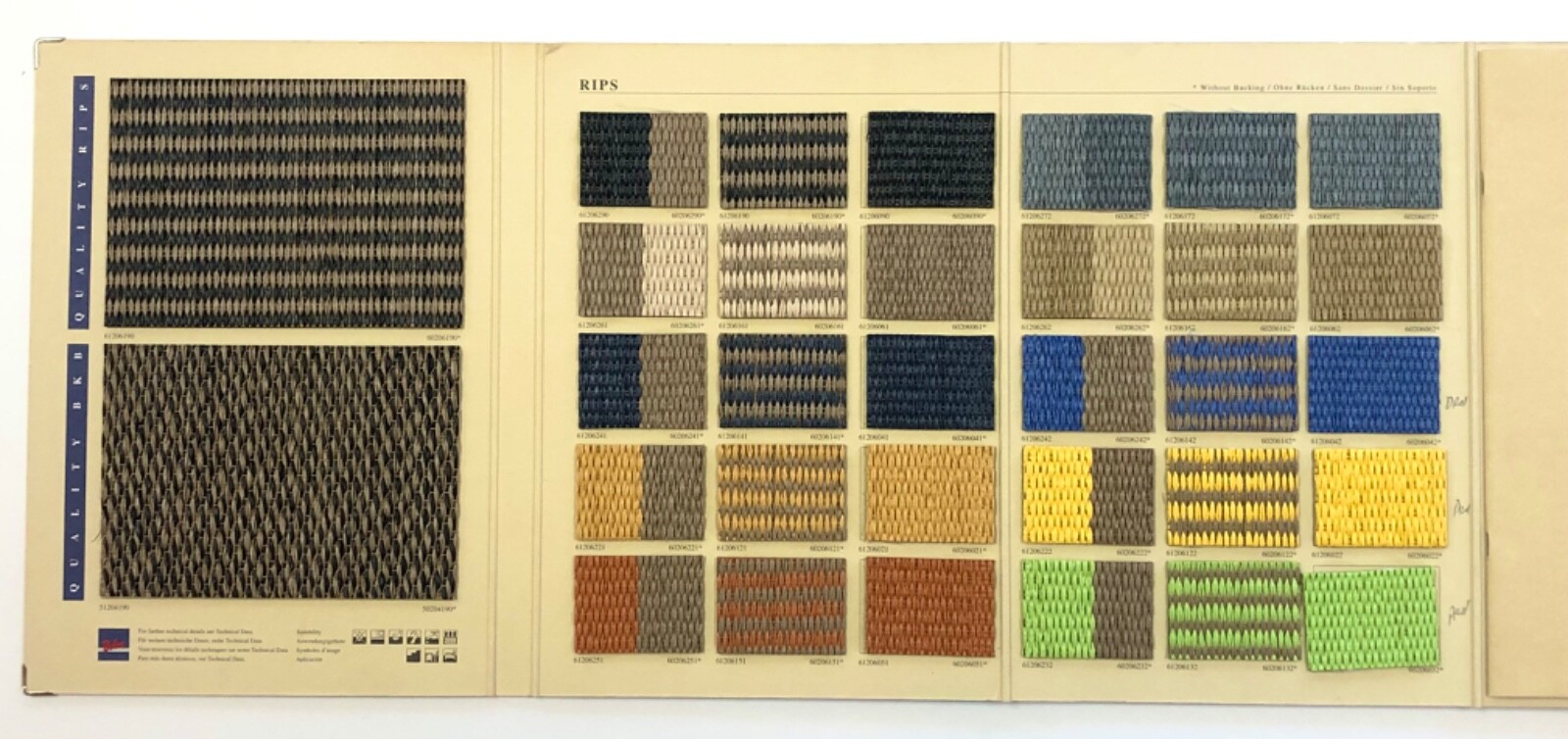 TRADE CATALOGUE with Textile Samples DESIGNER SWEDISH FLOORING Memphis Era