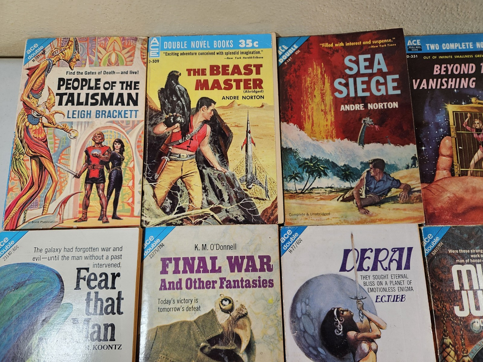 Lot of 13 Vintage Ace Double Novels Science Fiction Paperback Books