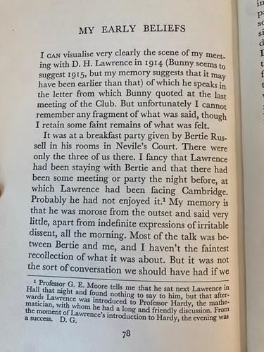 TWO MEMOIRS by John Maynard Keynes & David Garnett 1949