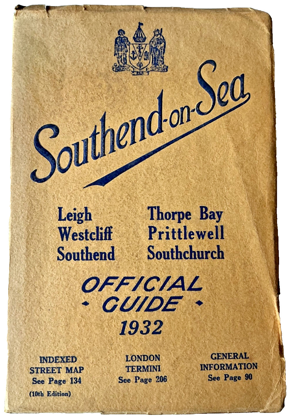 1932 Southend On Sea Official Guide with Colour London Underground Tube Map