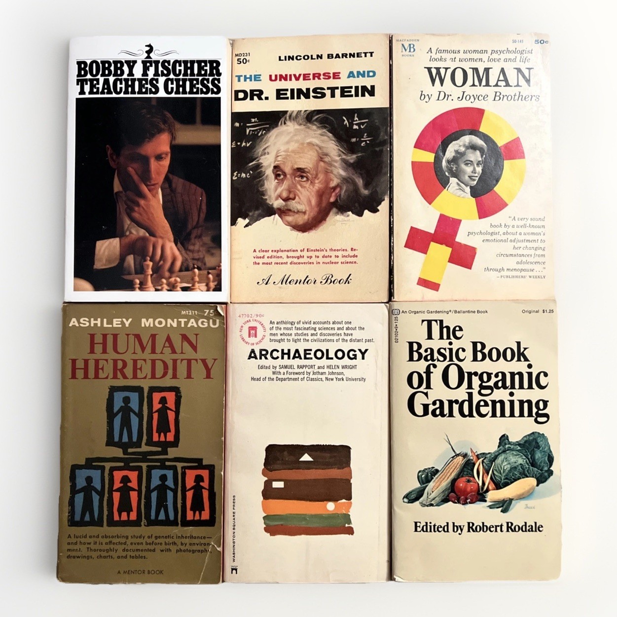 Lot Of 6 Vintage Non Fiction Mass Market Paperback Science Books