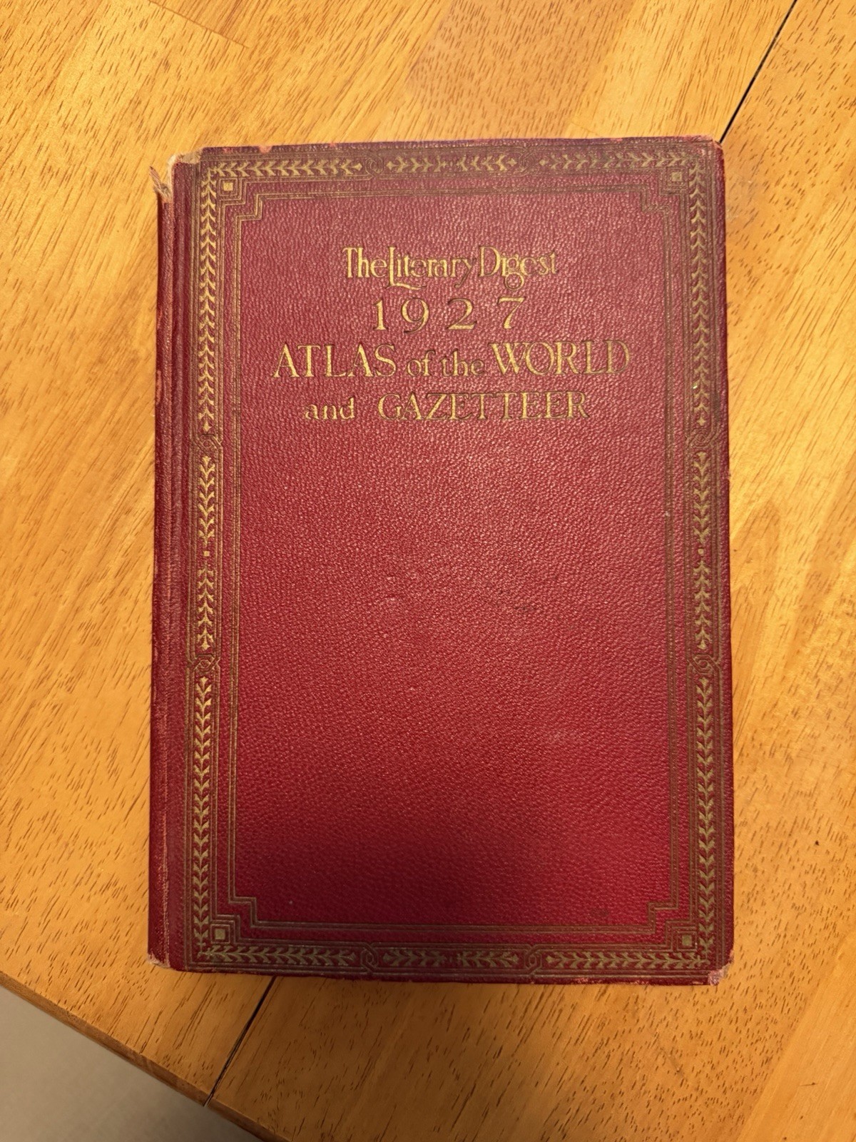 Funk & Wagnalls Atlas of the World and Gazetteer Illustrated Hardcover 1927
