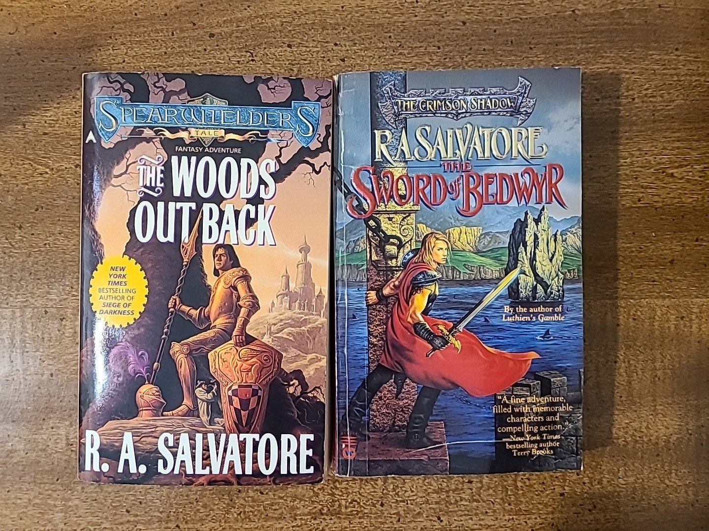 Lot of 2 R. A. Salvatore Vintage Paperbacks 1993-1995