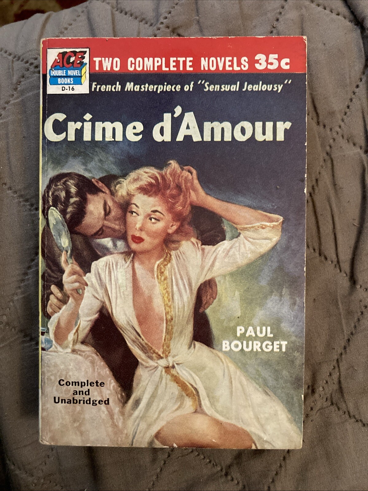 Sleaze gga Vintage Pb, Crime D’Amour by Bourget & Germinie, Ace D 16, 1953, VG+