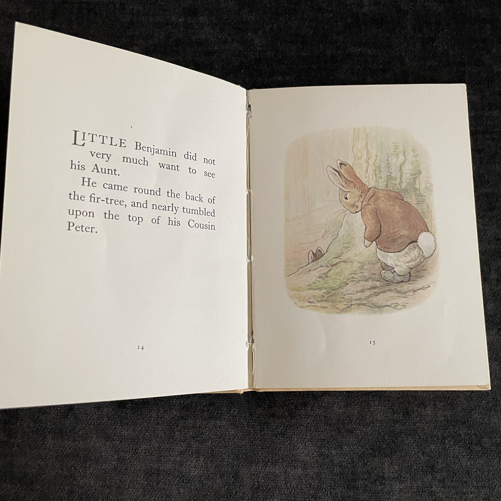 The Tale of Benjamin Bunny Beatrix Potter Hardcover Children’s Book Beige Cover