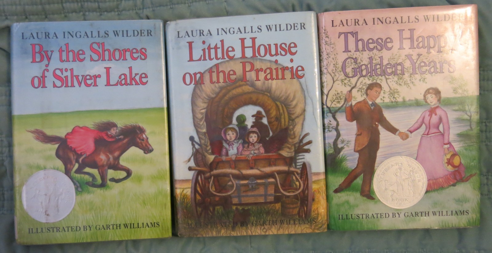 3 books by Laura Ingalls Wilder / Ex-Library 1981 hardback w/ dust jacket