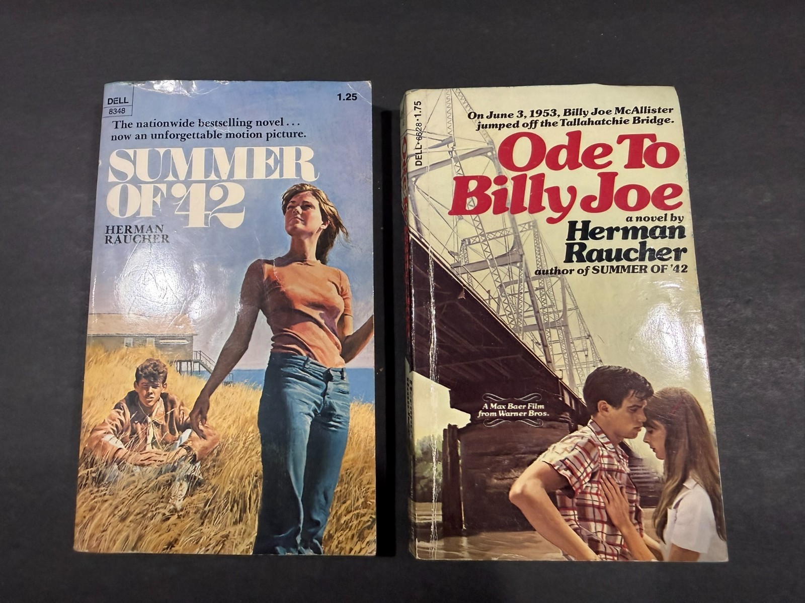 Ode to Billy Joe & Summer of ’42 Paperbacks….Herman Raucher….2 Items