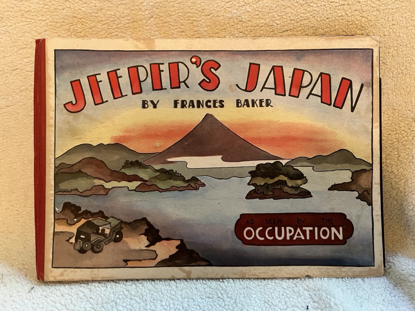 ?RARE 1949 Jeeper’s Japan~US Occupation~WWII~Tokyo~Illus Cartoons~Book